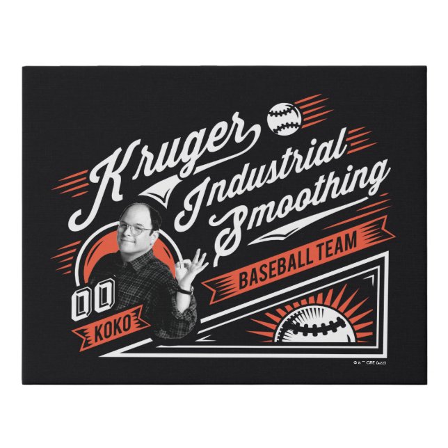 Seinfeld | Kruger Industrial Baseball Team Faux Canvas Print (Front)