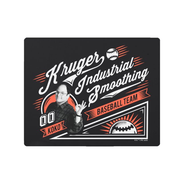Seinfeld | Kruger Industrial Baseball Team Metal Print (Front)