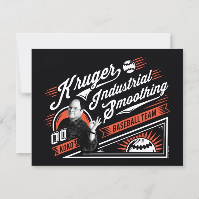 Seinfeld | Kruger Industrial Baseball Team Note Card (Front)