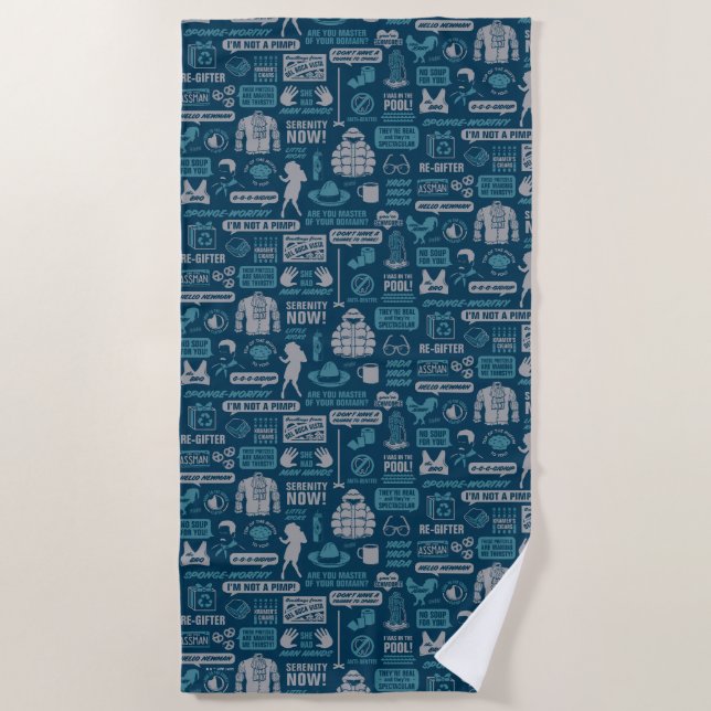 Seinfeld | Meme Pattern Beach Towel (Front)