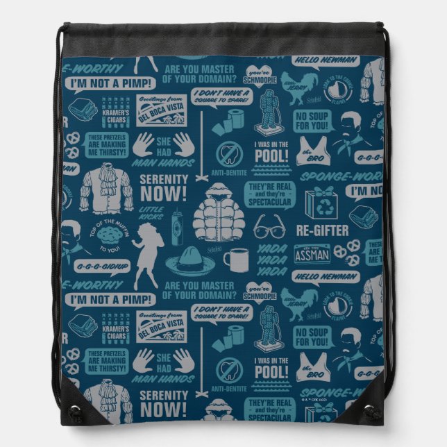 Seinfeld | Meme Pattern Drawstring Bag (Front)