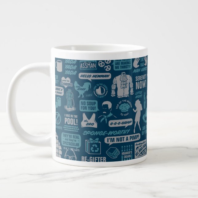 Seinfeld | Meme Pattern Giant Coffee Mug (Left)