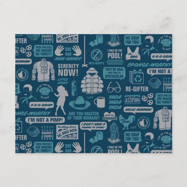 Seinfeld | Meme Pattern Postcard (Front)