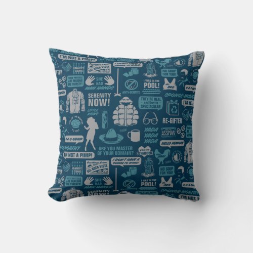 Seinfeld  Meme Pattern Throw Pillow