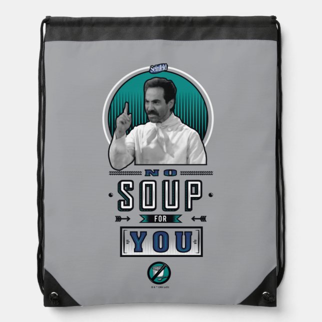 Seinfeld | No Soup For You Graphic Drawstring Bag (Front)