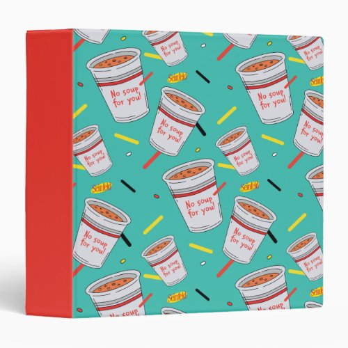 Seinfeld  No Soup For You Pattern 3 Ring Binder