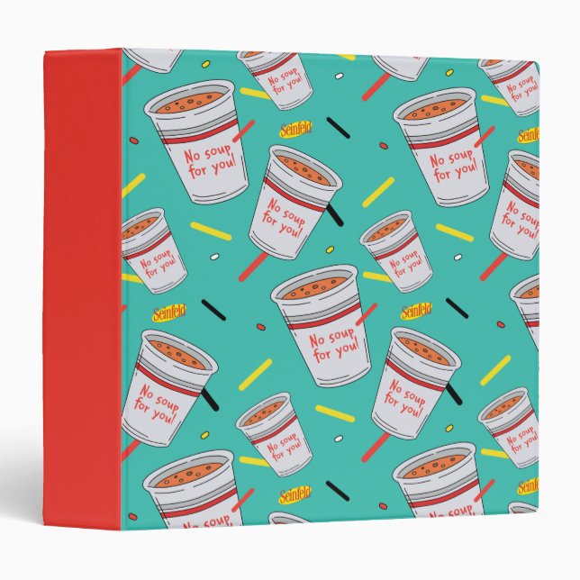 Seinfeld | No Soup For You Pattern 3 Ring Binder (Front/Spine)