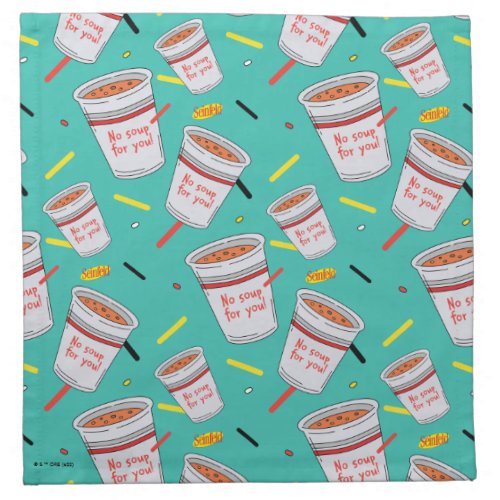 Seinfeld  No Soup For You Pattern Cloth Napkin