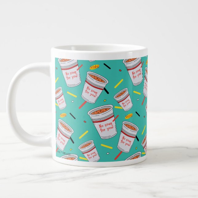 Seinfeld | No Soup For You Pattern Giant Coffee Mug (Left)