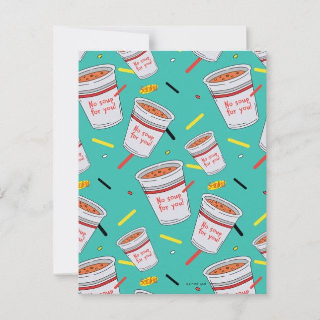 Seinfeld | No Soup For You Pattern Note Card (Front)