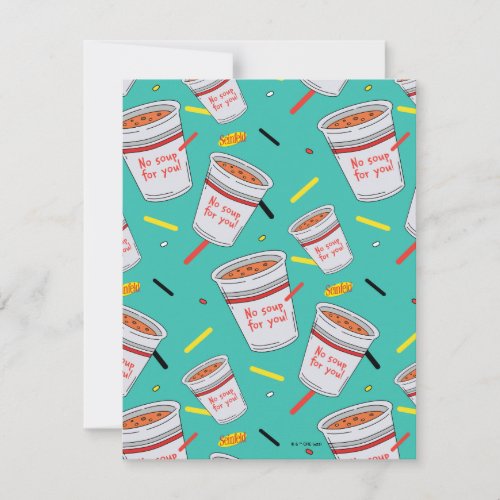 Seinfeld  No Soup For You Pattern Note Card
