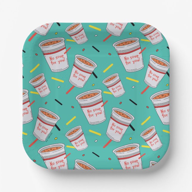 Seinfeld | No Soup For You Pattern Paper Plates (Front)