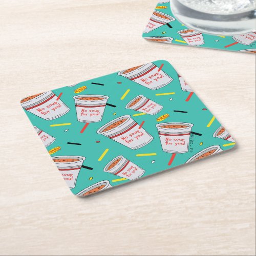 Seinfeld  No Soup For You Pattern Square Paper Coaster