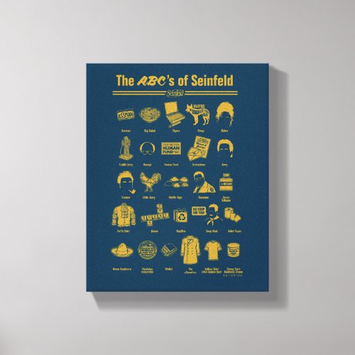 Seinfeld  The ABCs of Seinfeld Infographic Canvas Print