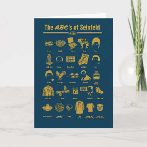 Seinfeld  The ABCs of Seinfeld Infographic Card