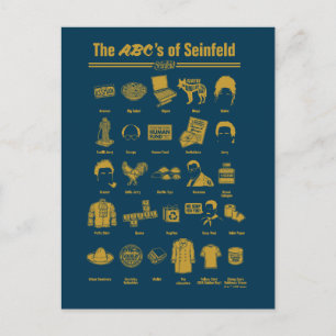 Seinfeld   The ABC's of Seinfeld Infographic Postcard