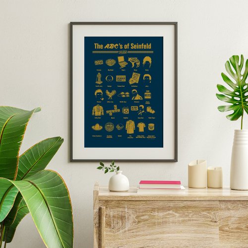Seinfeld  The ABCs of Seinfeld Infographic Poster