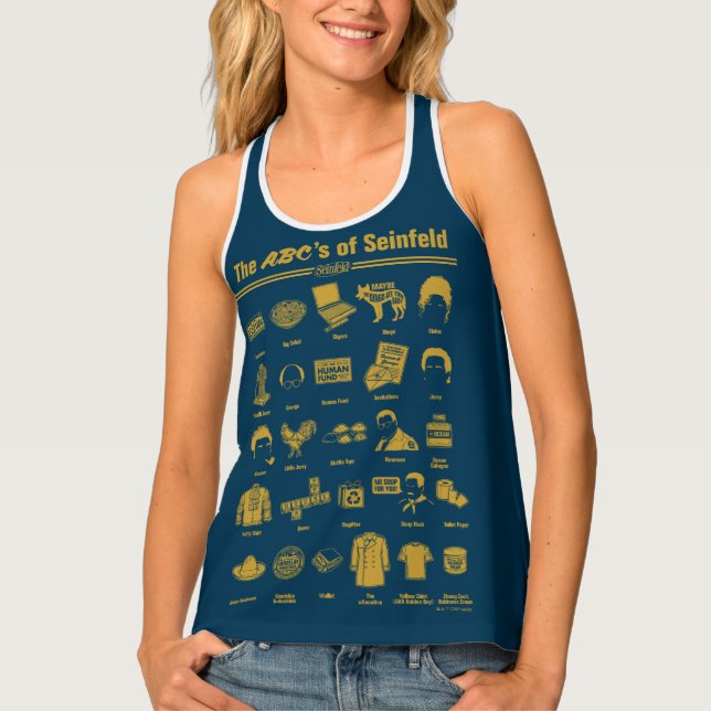 Seinfeld | The ABC's of Seinfeld Infographic Tank Top (Front)