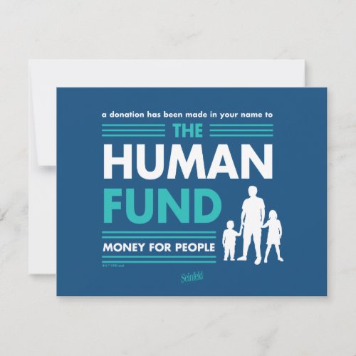 Seinfeld  The Human Fund Note Card