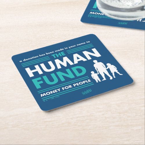 Seinfeld  The Human Fund Square Paper Coaster