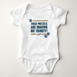 Seinfeld "These Pretzels" Typography Graphic Baby Bodysuit