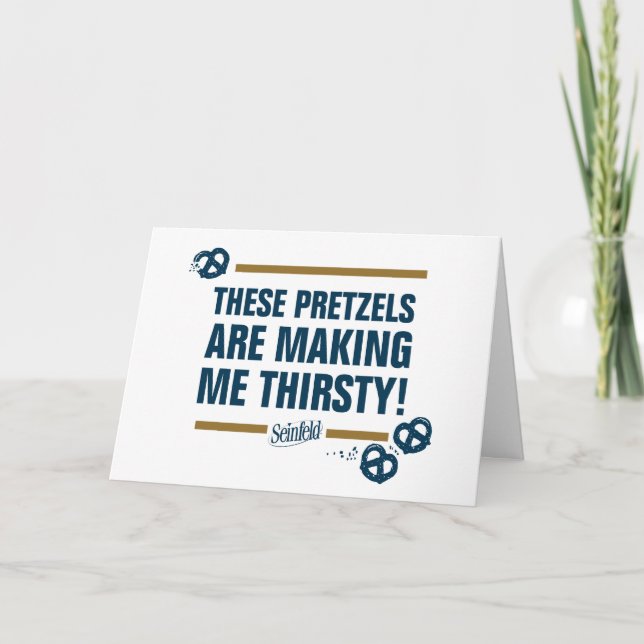 Seinfeld | "These Pretzels" Typography Graphic Card (Front)