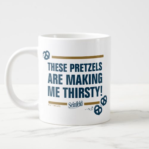 Seinfeld  These Pretzels Typography Graphic Giant Coffee Mug