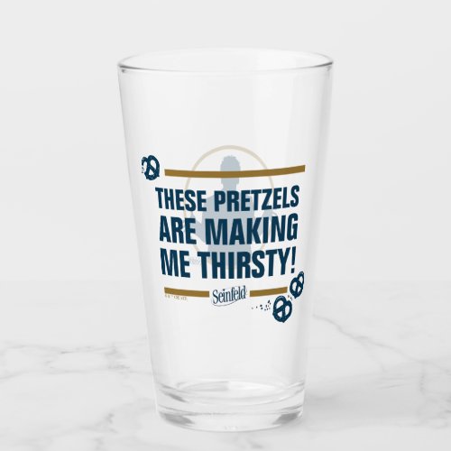 Seinfeld  These Pretzels Typography Graphic Glass