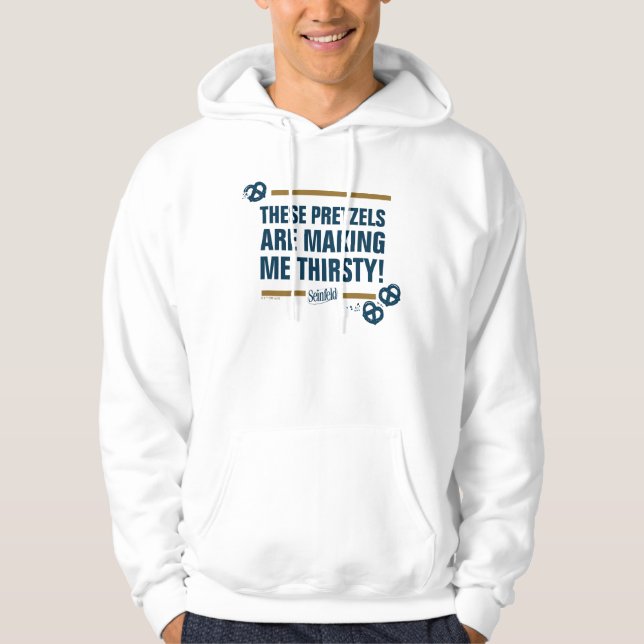 Seinfeld | "These Pretzels" Typography Graphic Hoodie (Front)