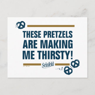 Seinfeld | "These Pretzels" Typography Graphic Postcard