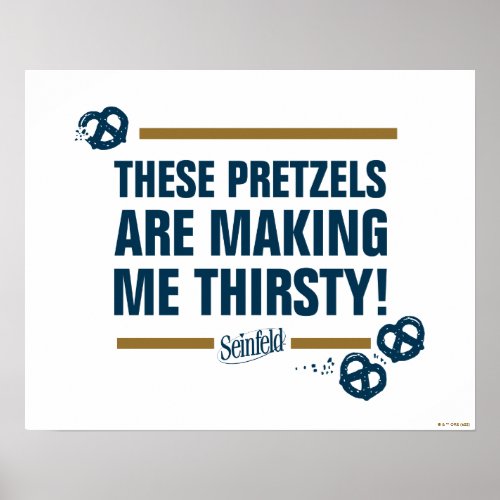 Seinfeld  These Pretzels Typography Graphic Poster