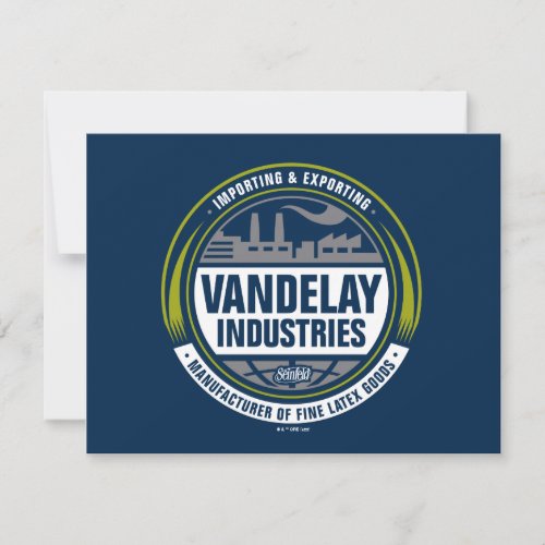 Seinfeld  Vandelay Industries Logo Note Card