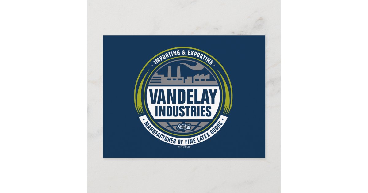 Seinfeld Vandelay Industries Logo Postcard Zazzle