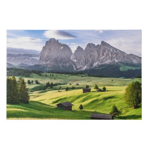 Seiser Alm  Dolomite Alps Italy Faux Canvas Print