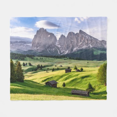 Seiser Alm  Dolomite Alps Italy Fleece Blanket
