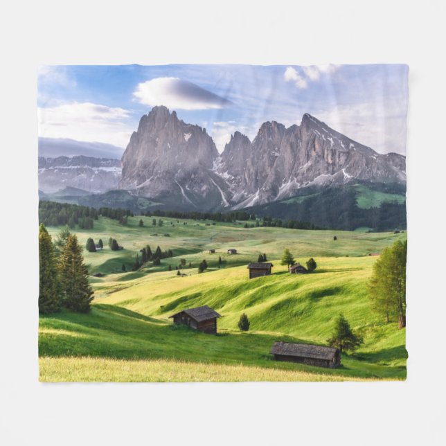 Seiser Alm | Dolomite Alps, Italy Fleece Blanket (Front (Horizontal))