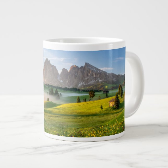 Seiser Alm, Dolomite Alps, Italy Giant Coffee Mug (Front Right)