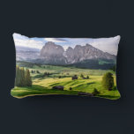 Seiser Alm | Dolomite Alps, Italy Lumbar Pillow<br><div class="desc">This photo features spring on Alpe di Siusi with a view to Langkofel group.</div>