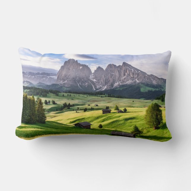 Seiser Alm | Dolomite Alps, Italy Lumbar Pillow (Front)