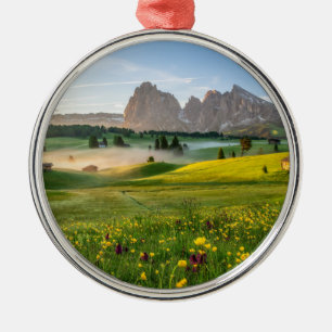 Seiser Alm, Dolomite Alps, Italy Metal Ornament