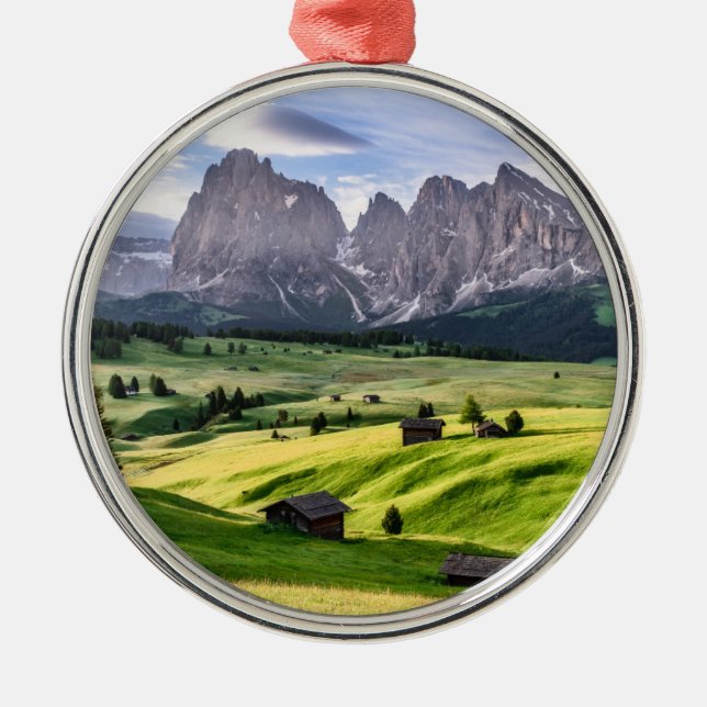 Seiser Alm | Dolomite Alps, Italy Metal Ornament (Front)