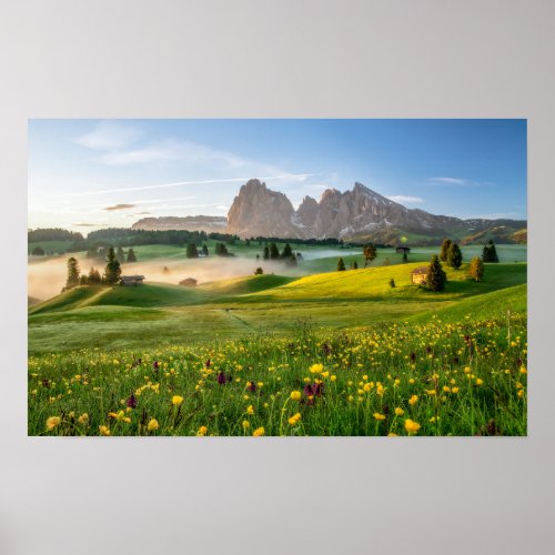Seiser Alm Dolomite Alps Italy Poster