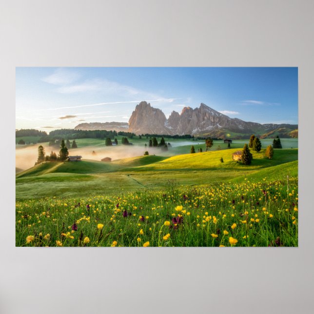 Seiser Alm, Dolomite Alps, Italy Poster (Front)
