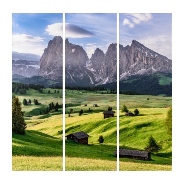 Seiser Alm | Dolomite Alps, Italy Triptych (Front)
