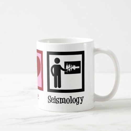 Seismologist Peace Love Siesmology Coffee Mug