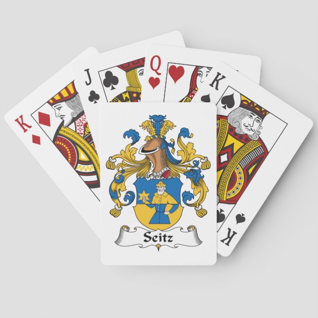 Seitz Family Crest Poker Cards (Back)