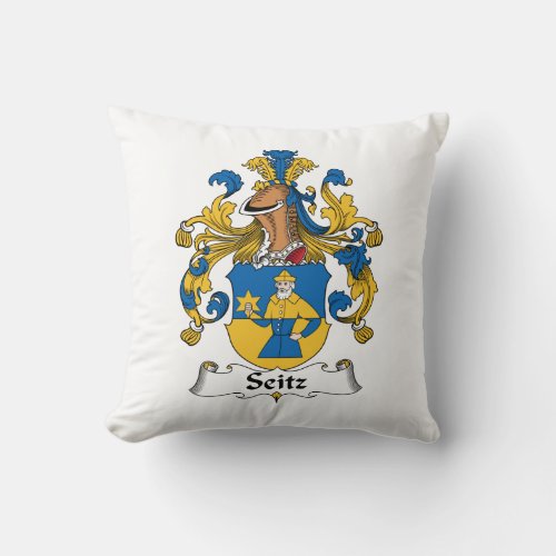 Seitz Family Crest Throw Pillow