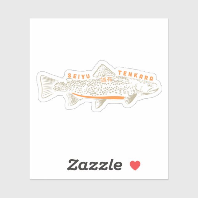 Seiyu Tenkara Tsuribaka custom cut vinyl sticker (Sheet)