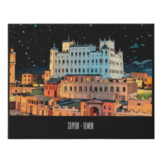 Seiyun City - Yemen Faux Canvas Print