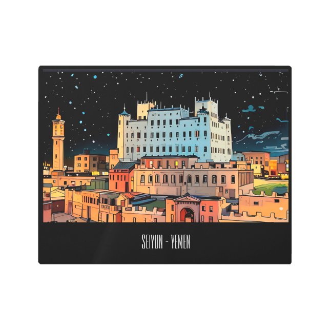 Seiyun City - Yemen Metal Print (Front)